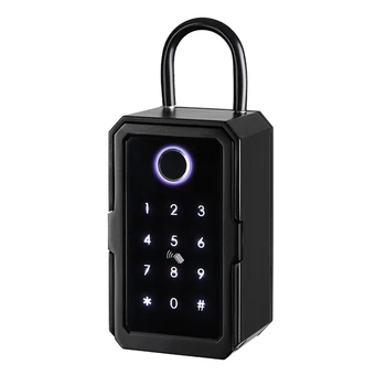 FULL-Smart Key Lock Box Wifi Fechadura Eletronica Водоустойчив стенен монтаж Заключване на вратата за пръстови отпечатъци Сигурност Lockbox
