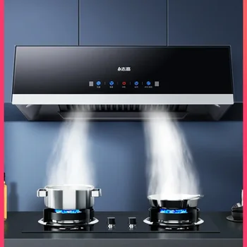 range абсорбатор домашна кухня голямо засмукване китайски стил европейска машина за засмукване на масло автоматично почистване под наем къща дим машина