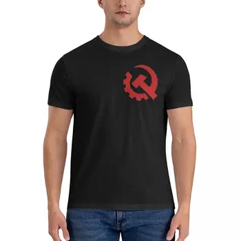 Лого на CPUSA (Комунистическа партия на U Top tee Travel Graphic Novelty Тениска за възрастни Модерна висококачествена САЩ Размер