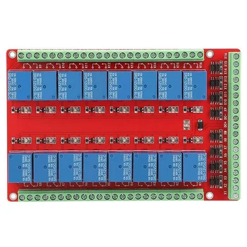 24V 16-канален релеен контролен модул високо/ниско ниво спусък 16-канален релеен модул интерфейсни платки