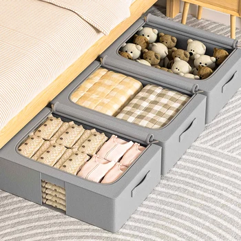 Надстройка на кутията за съхранение на дрехи с голям капацитет Сгъваема кутия за съхранение на оксфордски плат Контейнери за съхранение Организиране на гардероби за спалня