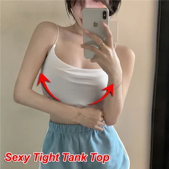 Нова бяла жилетка за оглавник женска вътрешна с ниско изрязано горещо момиче с горнище на гърдите износване лято горещо момиче