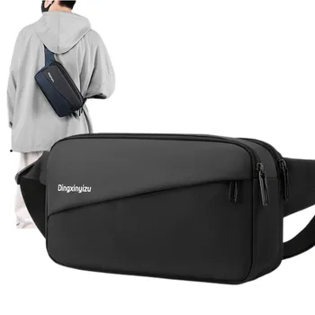 2023 Мъжки Crossbody чанта рамо чанта гърдите пакет порт пътуване пратеник чанта гърдите чанта многофункционални Saddlebag Sports талията чанта