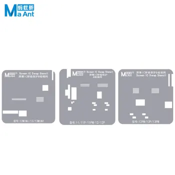 MaAnt екран LCD IC Flex кабелна защита стоманен шаблон за iPhone 11-13 серия Ploshing Repair Net