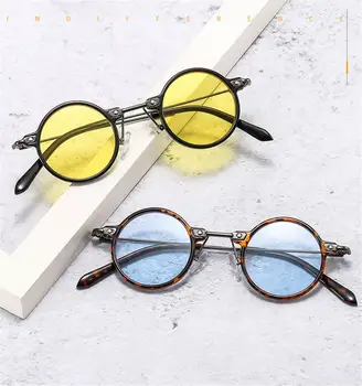 Нов градиент ясен обектив океански цвят шофиране нюанси очила малки кръгли слънчеви очила пънк слънчеви очила