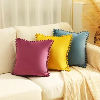 Мека кадифена възглавница покритие декоративни възглавници хвърлят калъфка за възглавници меки плътни цветове луксозен домашен декор хол диван седалка