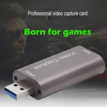 4K 1080p USB 3.0 видео заснемане чист хардуер мини карта HDMI-съвместим игра грабител кутия за PS4 / 3 DV камера PC запис Placa D