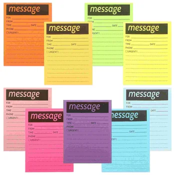 Компактни подложки за съобщения Флуоресцентни лепкави бележки Цветни стикери Многофункционална бележка