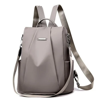 2023 Горещи дамски раница случайни найлон плътен цвят училище чанта мода подвижна презрамка рамо чанта