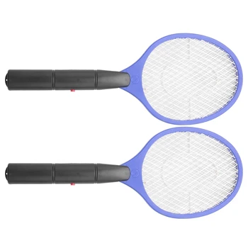 2X Батерии Работещи Ръчна ракета Електрически комар Swatter Насекоми Начало Градина Вредители Bug Fly Mosquito Swatter Killer