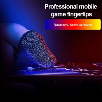 Pair За PUBG Gaming ръкав пръст дишаща върховете на пръстите Sweatproof против хлъзгане пръст капак палеца ръкавици за мобилна игра