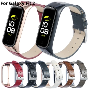 Ремъци за Samsung Galaxy Fit2 гривна мека силиконова спортна лента за подмяна на часовник Correa PU кожа