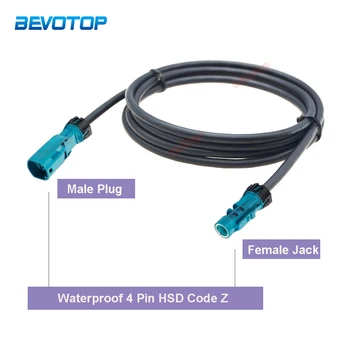 BEVOTOP Нов водоустойчив 4-пинов HSD код Z мъжки към мъжки щепсел HSD кабел с висока скорост 535 4-жилен кабел LVDS кабел 10CM ~ 10M