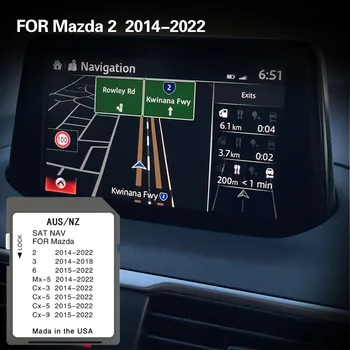 Използвайте за Mazda 2 2014-2022 Най-новата актуализация на картата Версия Навигация Sd карта GPS Австралия Нова Зеландия