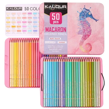 50Pcs Макарон цветен молив комплект мек пастел рисуване молив комплект пастели цвят за училище скициране оцветяване художествени пособия