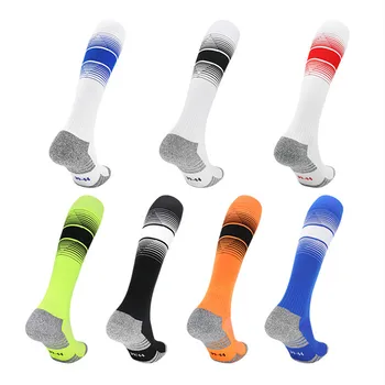 Унисекс компресионни чорапи Възрастни деца Дълги спортни футболни чорапи Чорапи с висока тръба Фитнес