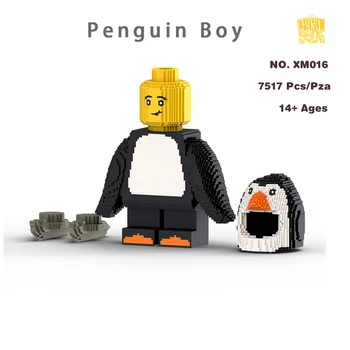 MOC-XM016 Гигантски младежки пингвин костюм модел с PDF чертежи строителни блокове тухли деца рожден ден коледни подаръци