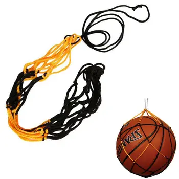 Баскетболна мрежа чанта цвят найлон футбол баскетбол волейбол съхранение висящи чанти преносим открит спорт футбол носят окото чанта
