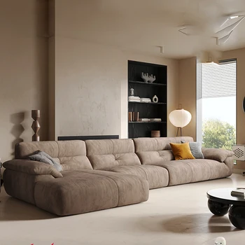 Прост модерен диван хол мързелив плат дълъг дизайн модулен диван Officevelvet единичен диван Divani da Soggiorno мебели