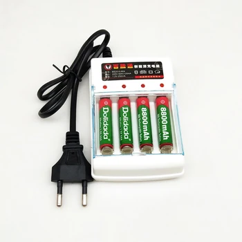 AA зарядно устройство AAA 4 слота Зарядно устройство за батерии AA / AAA Ni-cd Бързо зареждане Акумулаторна Smart US / EU Plug за 1.2V зареждане на батерията