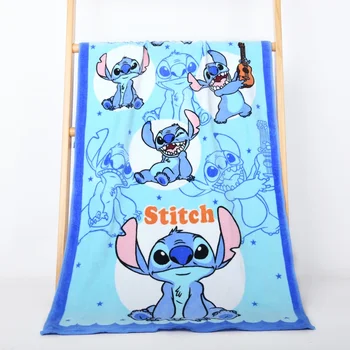 Disney Детска кърпа за баня Плуване Сладка карикатура Памучна плажна кърпа Стич Доналд Дък Дейзи Мики Маус Мини 60x120CM