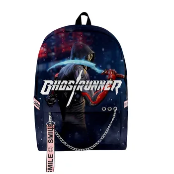 Ghostrunner Game Zipper Rucksack 2023 Casual Style Harajuku Schoolbag Уникална чанта за пътуване