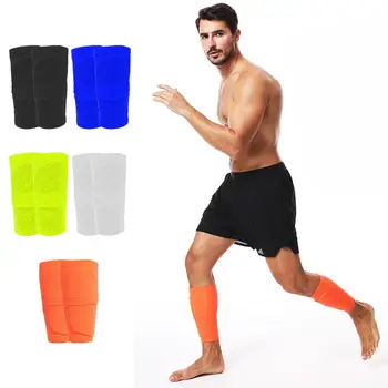 1 чифт футболни чорапи за защита на пищяла протектор за крака еластичен удобен спортен джоб с обучение за защита на капака дишаща D8H6