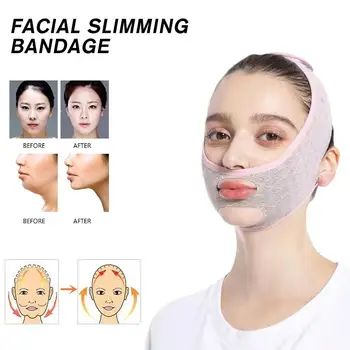Еластичен колан за повдигане на лицето за отслабване V линия повдигане на превръзка намаляване на двойната брадичка против бръчки маска за сън Инструменти за грижа за кожата на лицето