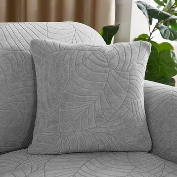 45 X 45 см водоустойчив лист жакард декоративен квадрат хвърлят възглавница покритие мека възглавница покритие за диван легло стол покритие украсяват