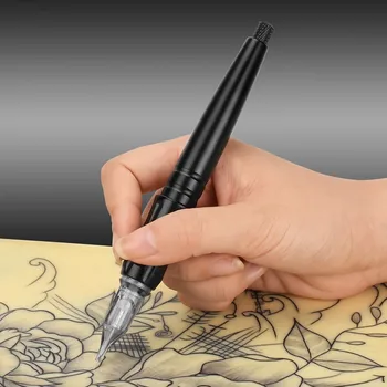 Ръчно татуировка стик писалка алуминиева сплав против приплъзване регулируема игла дължина татуировка микроблейдинг писалка татуировка аксесоари