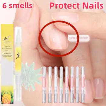 6 Миризми Масло за хранене на ноктите Pen Лечение на нокти Масло за ревитализатор за кожички Предотвратяване на лак за нокти Подхранване на кожата Лечение на ноктите