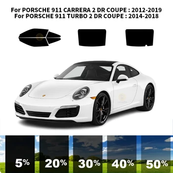 Предварително изрязана нанокерамика кола UV стъкло Tint Kit Автомобилно фолио за прозорци за PORSCHE 911 CARRERA 2 DR COUPE 2012-2019