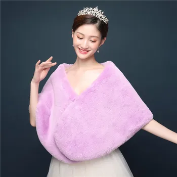 Зимен шал дамска жилетка жилетка есен и зима корейски стил сватбен банкет топла дама плетен ръкав шал болеро