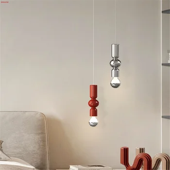 Nordic желязо изкуство тръба хром цвят Led висулка светлини за трапезария маса таванско помещение деко къща бар лампа окачване осветително тяло дизайн