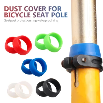 Планински велосипед Road Bike Seat Post Dust Cover Bike Seat Post Protection Sleeve Ring Водоустойчив протектор Силиконов капак на тръбата на седалката