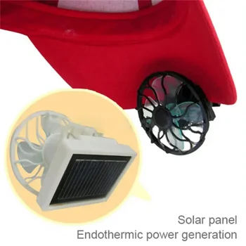 Solar Ventilador Мини без замърсяване Безопасна чиста капачка за клип Уникален дизайн Охлаждащи вентилатори Външни вентилатори Нов вентилатор охладител преносим