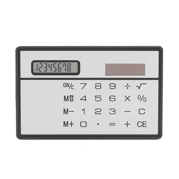 Калкулатор за слънчева енергия със сензорен екран 8-цифрен ултра тънък дизайн на кредитна карта Преносим мини калкулатор за бизнес училище