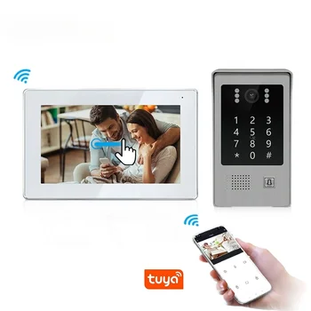 Търговия на едро tuya ip видео звънец домофон използване Cat5 / 6 кабел към свързан poe захранва doorphone