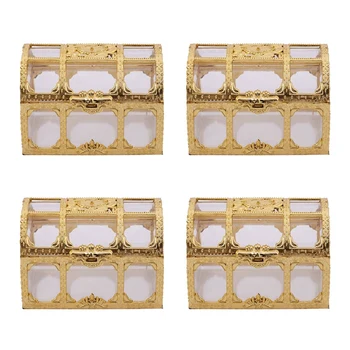 4X мини кутия за бижута бонбони пръстен обеци колие случай подарък рожден ден парти сватбен декор бижута злато S