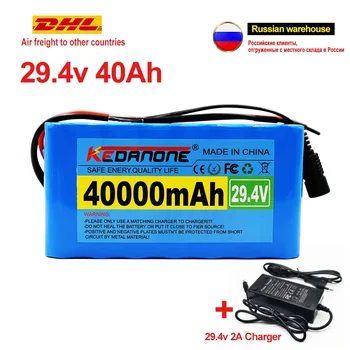 24V 40Ah 7S3P 18650 литиево-йонна батерия 29.4V 40000mAh електрически велосипеден мотопед / електрическа / литиево-йонна батерия + 2A зарядно устройство