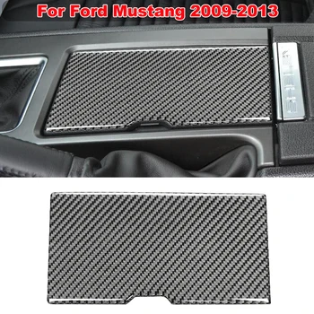 Кутия за съхранение панел декорация стикер покритие тапицерия за Ford Mustang 2009-2013 интериор реални въглеродни влакна аксесоари за кола