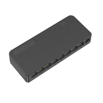Мрежов комутатор Мини 8Ports Ethernet комутатор 100Mbps високопроизводителен интелигентен превключвател RJ45 хъб интернет инжектор, EU Plug