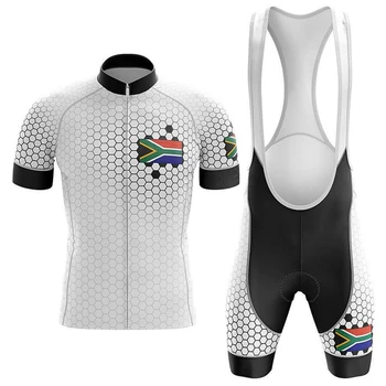 Мъже Южна Африка Колоездене Джърси комплект лигавник шорти костюм велосипед износване MTB спускане пътни велосипеди комплекти облекло