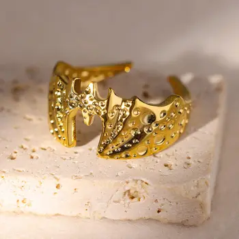 прилеп пръстени за жени мъже регулируеми златен цвят неръждаема стомана пръстен реколта готически страна естетически бижута безплатна доставка анилос