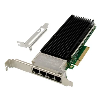 PCI-E 10 Гигабитова мрежова карта X710-DA4 Четири портов настолен компютърен сървър RJ45 Qunhui Компютърно меко маршрутизиране