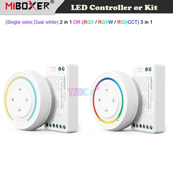 Miboxer (едноцветен / CCT) 2 в 1 2.4G Sunrise Remote Rainbow димер превключвател (RGB / RGBW / RGBCCT) 3 в 1 LED лента светлина контролер