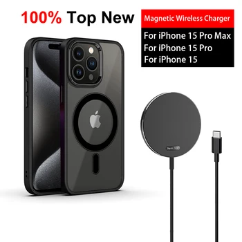 За Apple магнитно безжично зарядно за iPhone 15 14 13 12 11 Pro Max Mini X XS XR 8 Plus USB-C бързо зареждане телефонни аксесоари