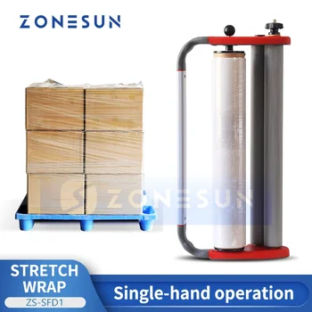 ZONESUN Инструменти за опаковане на палети Ръчен дозатор за стреч фолио Машина за опаковане на стреч фолио ZS-SFD1