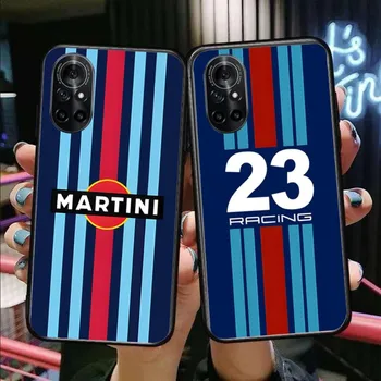 Martini Racing Stripe телефон случай за чест 70 50 20 7S X9 X8 X7 магия 4 3 Pro мек черен телефон капак