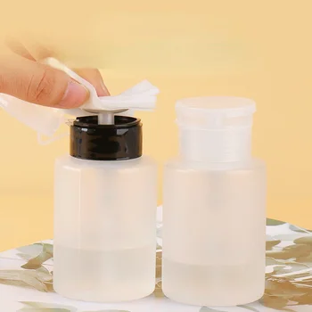 60ML Пирон Арт помпа дозатор празна бутилка акрилен гел за отстраняване на лак Почистващ препарат за течен контейнер за съхранение Малка бутилка под налягане